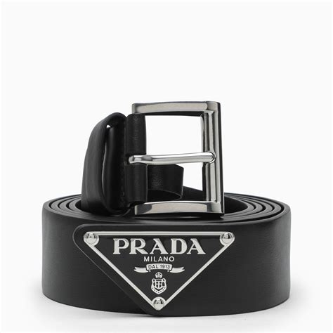 cintura prada uomo pelle|Cinture Prada in Pelle Nero taglia 100 cm .